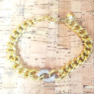 Women's J Crew Gold Chain Link Statement Bracelet